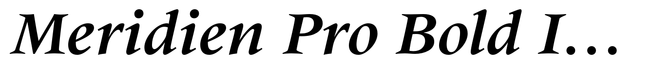 Meridien Pro Bold Italic